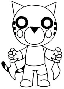 Roblox the cat coloring page